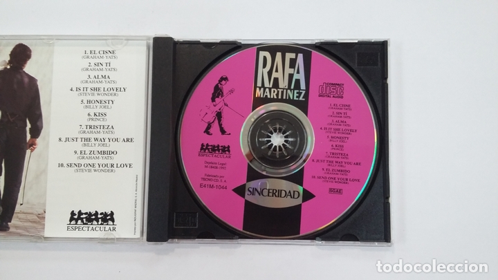 CDs de m&uacute;sica: RAFA MARTINEZ.- SINCERIDAD CD. TDKCD21 - Foto 2