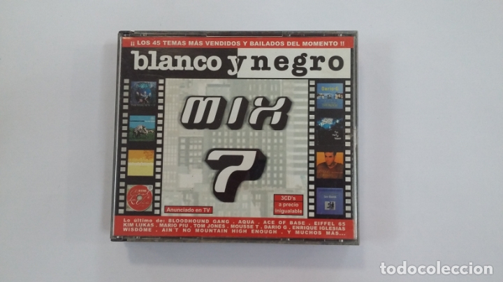 CDs de m&uacute;sica: BLANCO Y NEGRO - MIX 7. TRIPLE CD. TDKCD20 - Foto 1