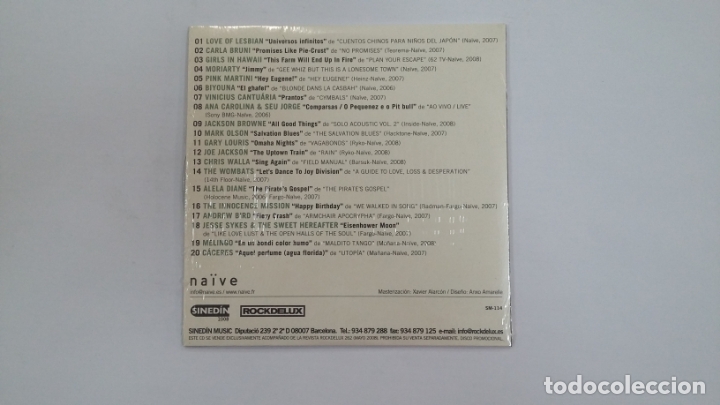 CDs de m&uacute;sica: NAIVE. ROCKDELUX CD. TDKCD21 - Foto 2