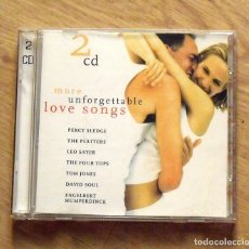 CDs de Música: MORE UNFORGETTABLE LOVE SONGS. PERCY SLEDGE. THE PLATTERS. LEO SAYER. TOM JONES. DAVID SOUL. 2 CD.. Lote 172163812