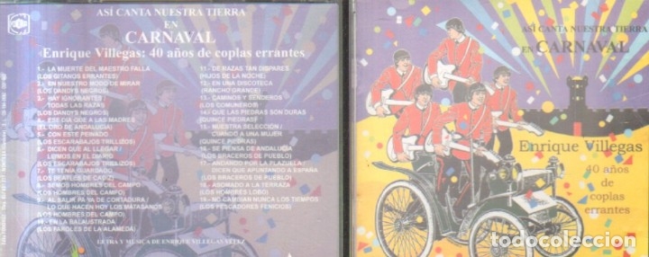 Music CDs: ASI CANTA NUESTRA TIERRA EN CARNAVAL. 40 A&Ntilde;OS DE COPLAS ERRANTES. ENRIQUE VILLEGAS.CD-FLA-961.