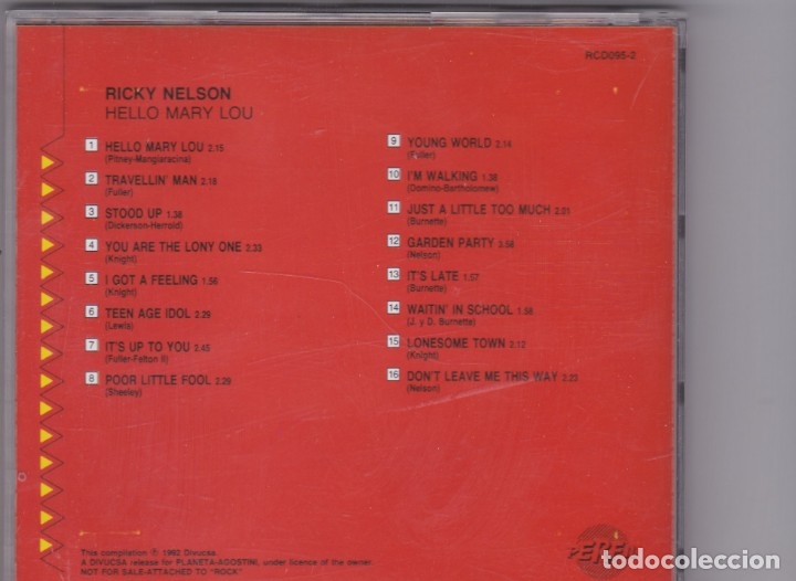 CDs de m&uacute;sica: Ricky Nelson - Hello Mary Lou - CD - Foto 2