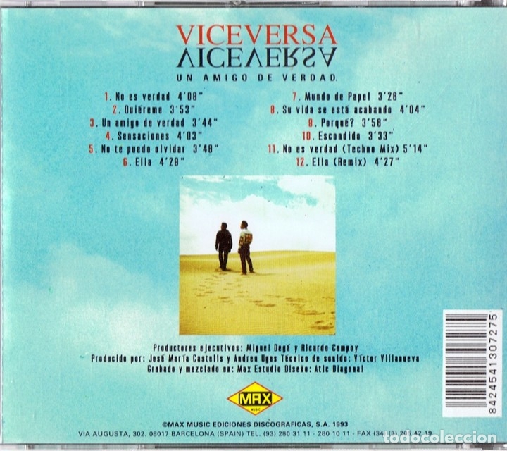 CDs de m&uacute;sica: VICEVERSA UN AMIGO DE VERDAD - Foto 2