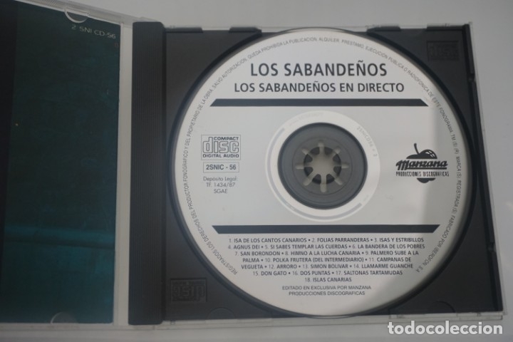 CDs de m&uacute;sica: CD / LOS SABANDE&Ntilde;OS LOS SABANDE&Ntilde;OS EN DIRECTO - Foto 2