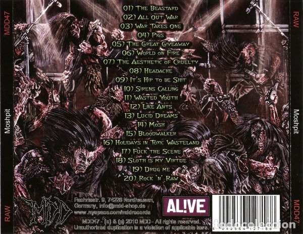 CDs de m&uacute;sica: Raw --- Moshpit -THRASH DEATH - Foto 2