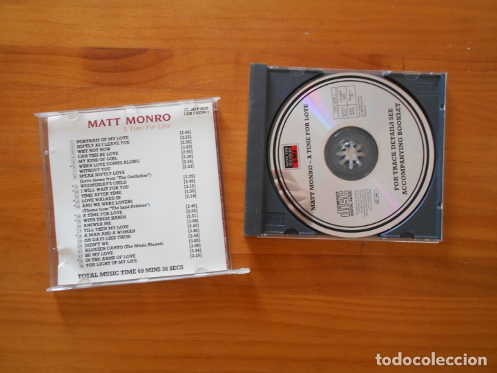 CDs de m&uacute;sica: CD MATT MONRO - A TIME FOR LOVE (DW) - Foto 2