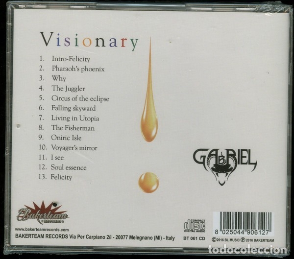 CDs de m&uacute;sica: Visionary-Gabriel --HEAVY HARD ROCK - Foto 2