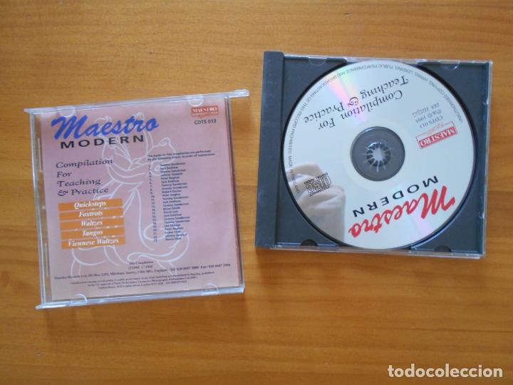 CDs de m&uacute;sica: CD MAESTRO COMPILATION FOR TEACHING & PRACTICE - MODERN - QUICKSTEPS, FOXTROTS, WALTZES... (D8) - Foto 2
