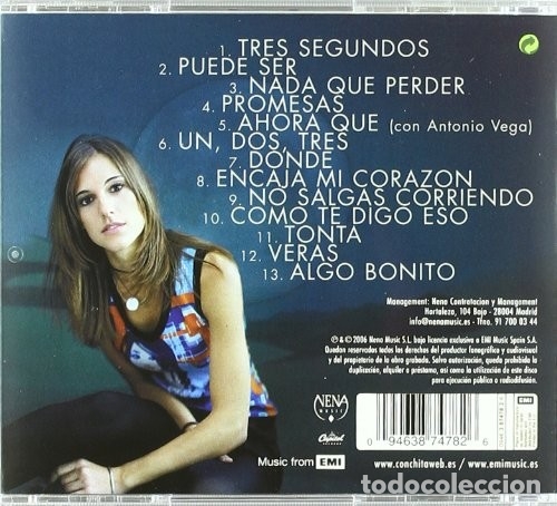 CDs de m&uacute;sica: Conchita - Nada m&aacute;s - CD - Foto 2