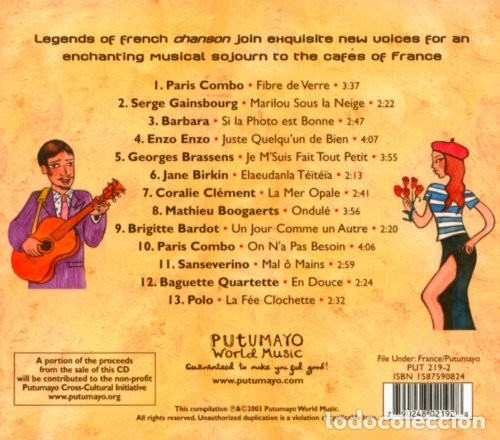 CDs de m&uacute;sica: French Caf&eacute; / Putumayo - CD Digipack - Foto 2