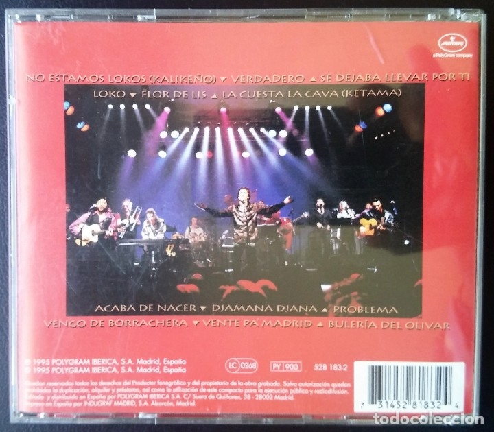 CDs de m&uacute;sica: KETAMA - DE AKI A KETAMA - 1995 - CD - Foto 2