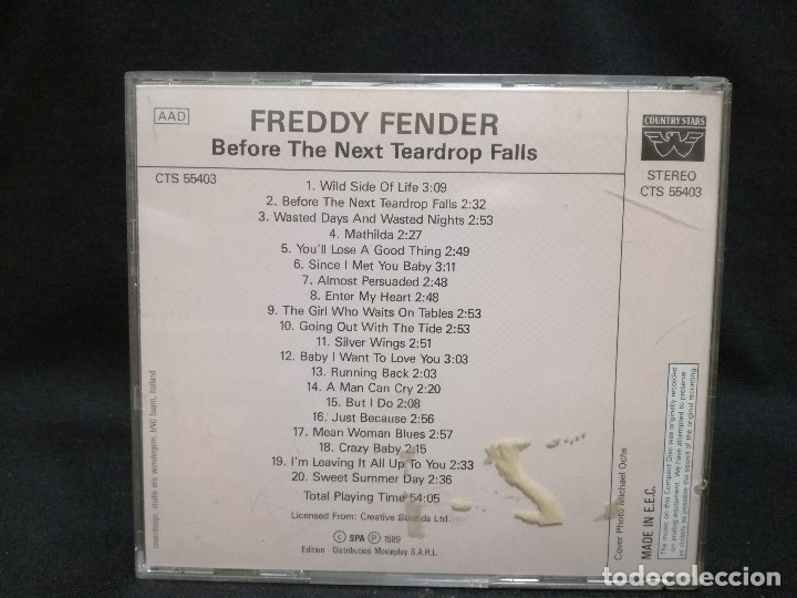 CDs de m&uacute;sica: CD - FREDDY FENDER - BEFORE THE NEXT TEARDROP FALLA - Foto 2