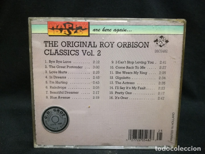 CDs de m&uacute;sica: CD - ROY ORBISON - THE ORIGINAL CLASSICS VOL.2 - Foto 3