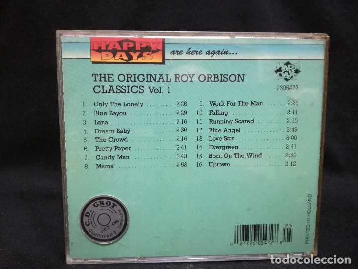 CDs de m&uacute;sica: CD - ROY ORBISON - THE ORIGINAL CLASSICS VOL.1 - Foto 2