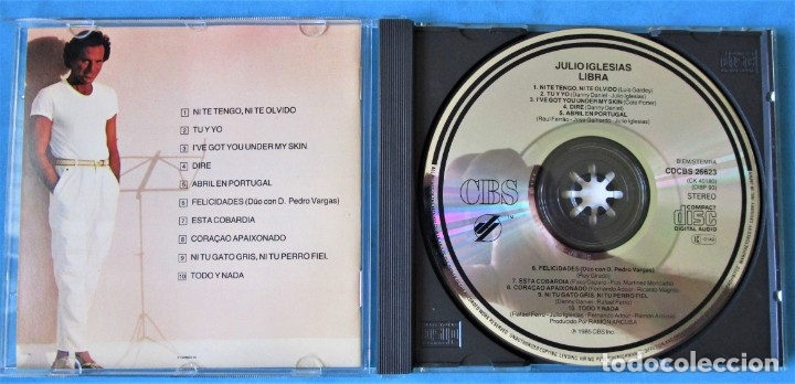 CDs de m&uacute;sica: JULIO IGLESIAS - LIBRA - CBS 1985 - Foto 3