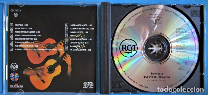 CDs de m&uacute;sica: LO MEJOR DE LOS INDIOS TABAJARAS - 16 &Eacute;XITOS - Foto 2