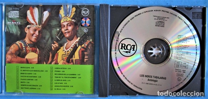 CDs de m&uacute;sica: LOS INDIOS TABAJARAS - ANTOLOG&Iacute;A - 16 &Eacute;XITOS - Foto 2