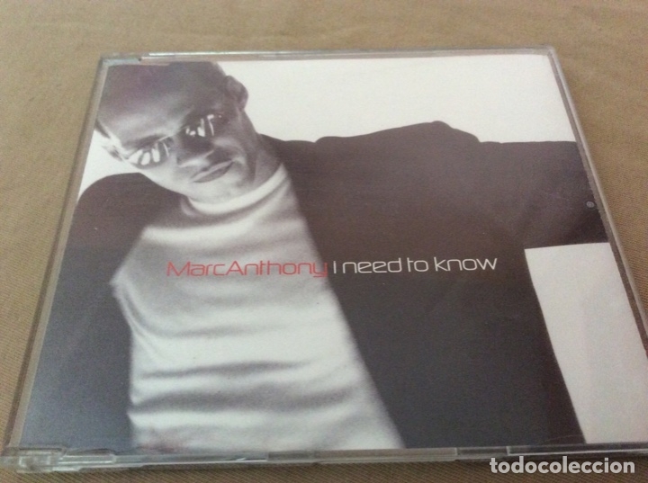 CDs de m&uacute;sica: MARC ANTHONY / I need to know - Versi&oacute;n (CD Single 1999) - Foto 1