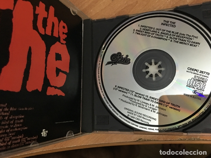 CDs de m&uacute;sica: THE THE (INFECTED) CD 11 TRACK (CDIB1) - Foto 2