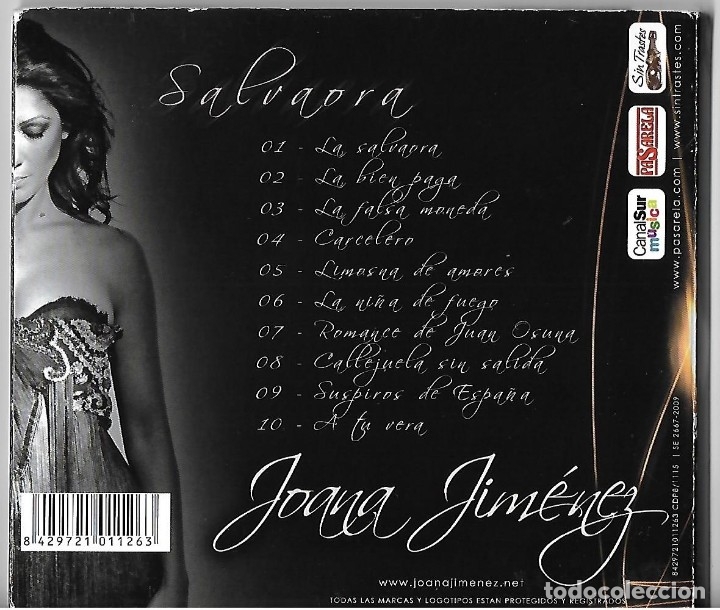 CDs de m&uacute;sica: JOANA JIM&Eacute;NEZ. SALVAORA. CD - Foto 2