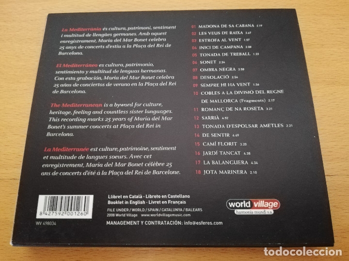 CDs de m&uacute;sica: RAIXA. MARIA DEL MAR BONET (CD) - Foto 10