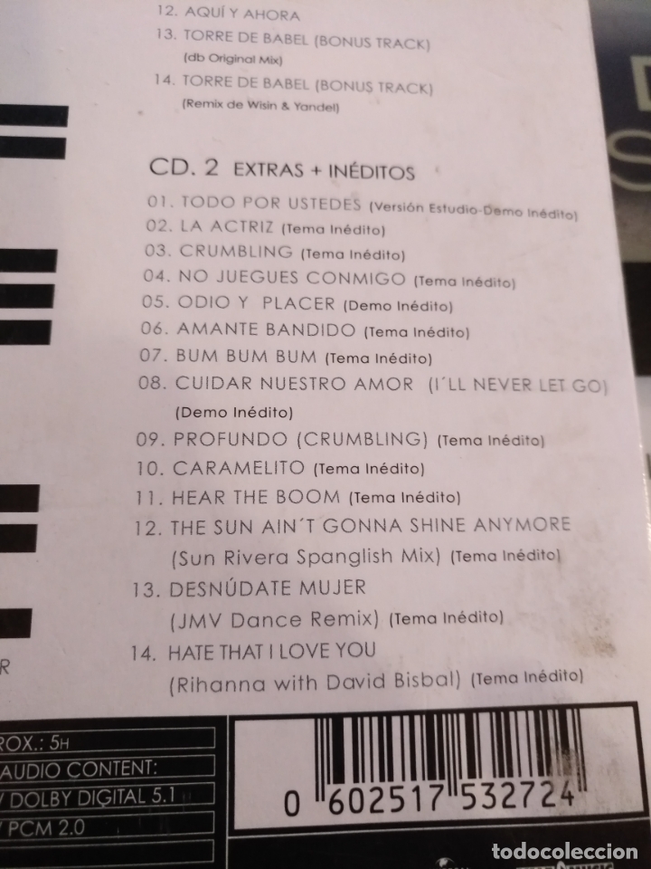 CDs de m&uacute;sica: 2 cds + 2 dvd david Bisbal live premonicion - Foto 6