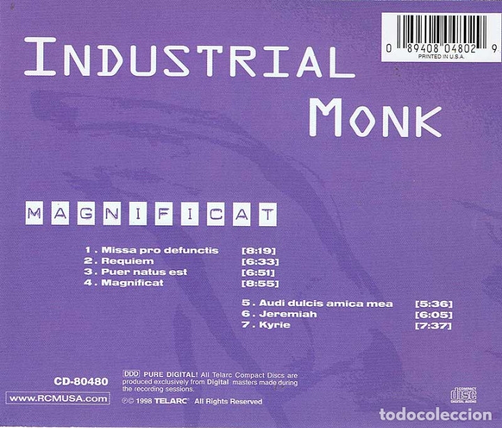 CDs de m&uacute;sica: Industrial Monk - Magnificat. CD. Telarc - Foto 2