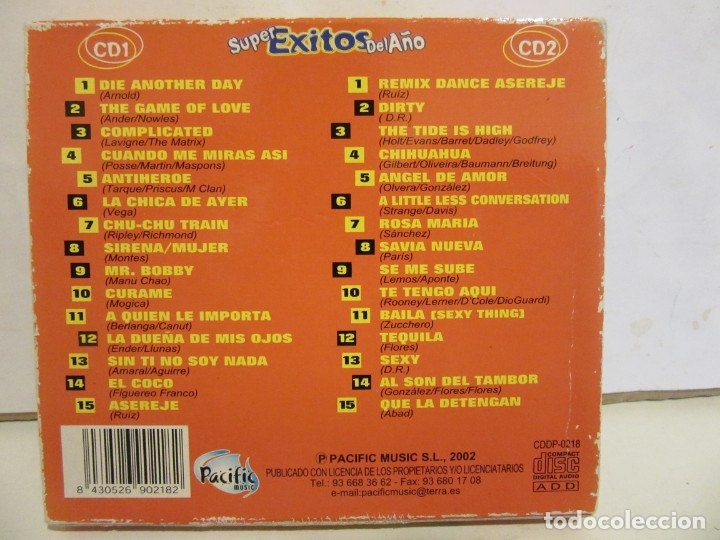 CDs de m&uacute;sica: Super Exitos Del A&ntilde;o - 2 x CD - Boxset - 2002 - Spain - NM+/VG+ - Foto 2