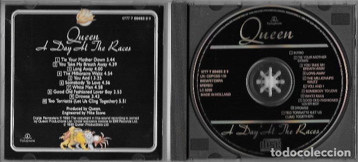 CDs de m&uacute;sica: QUEEN: A DAY AT THE RACES - Foto 2