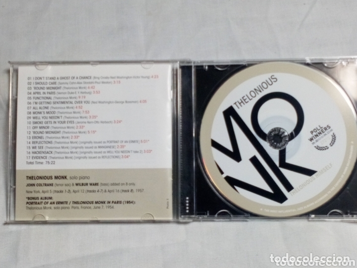 CDs de m&uacute;sica: Thelonious Monk Thelonious himself CD - Foto 2