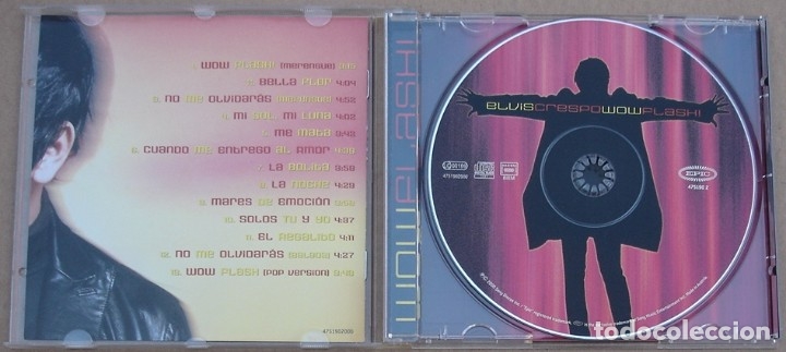 CDs de m&uacute;sica: ELVIS CRESPO - WOW FLASH (CD) 2000 - 13 TEMAS - Foto 2