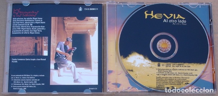 CDs de m&uacute;sica: HEVIA - AL OTRO LADO (CD) 2000 - 11 TEMAS - Foto 2