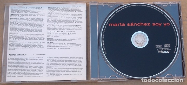 CDs de m&uacute;sica: MARTA SANCHEZ - SOY YO (CD) 2002 - 13 TEMAS - Foto 2
