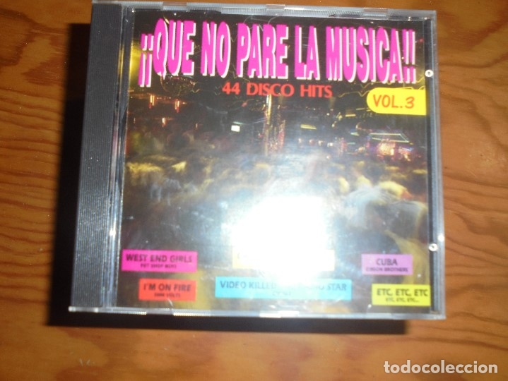 Music CDs: &iexcl;&iexcl; QUE NO PARE LA MUSICA&iexcl;&iexcl; VOL. 3.  DIVUCSA, 1992