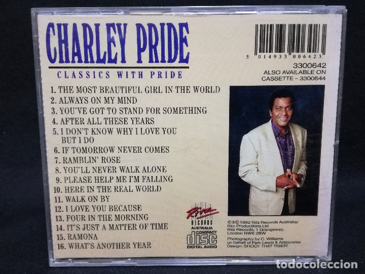 CDs de m&uacute;sica: CD - CHARLEY PRIDE - CLASSICS WITH PRIDE - Foto 2