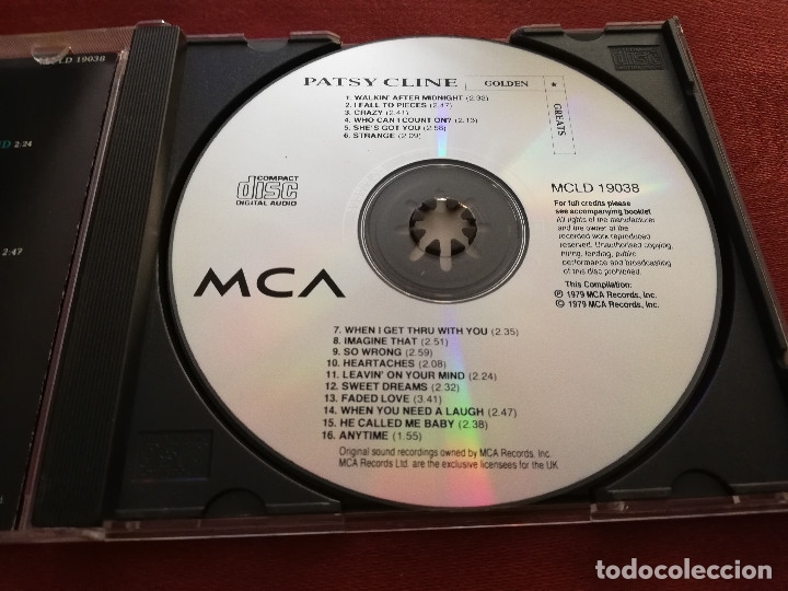 CDs de m&uacute;sica: PATSY CLINE. GOLDEN GREATS (CD) - Foto 2