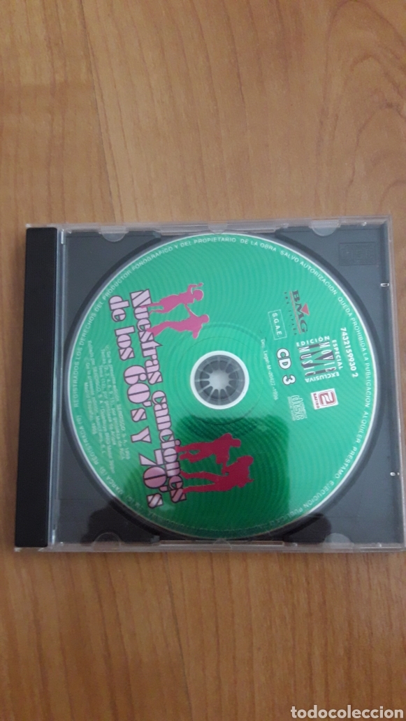 CD di Musica: NUESTRAS CANCIONES DE LOS 60S Y 70S. CD 3. FALTA CARATULA DE PORTADA