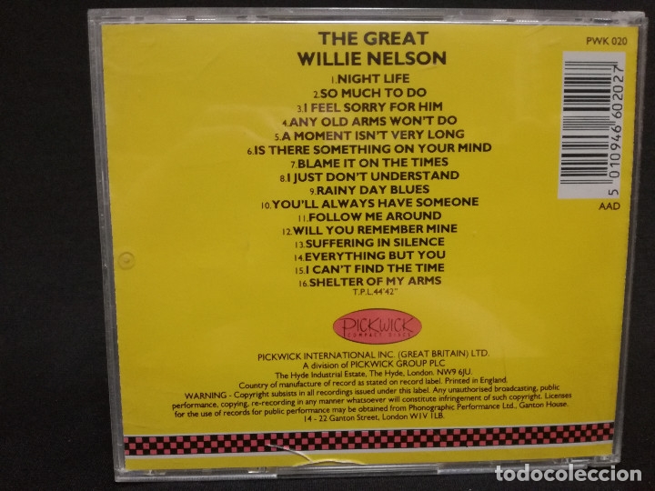 CDs de m&uacute;sica: CD - WILLIE NELSON - THE GREAT - Foto 2