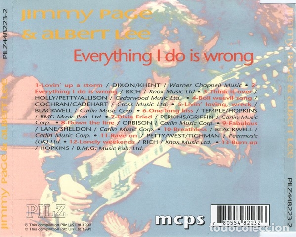 CDs de m&uacute;sica: Jimmy Page & Albert Lee &lrm;&ndash; Everything I Do Is Wrong - Foto 2