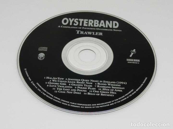 CDs de m&uacute;sica: OYSTERBAND - CD - TRAWLER - 1994 - Foto 5
