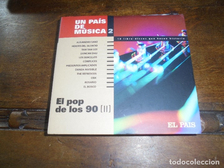 Music CDs: UN PAIS DE MUSICA 2 :  EL POP DE LOS 90 ( II ) . EL PAIS. CD DIGIPACK + LIBRO. IMPECABLE (#)