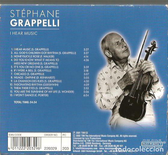 CDs de m&uacute;sica: CD STEPHANE GRAPPELLI : I HEAR THE MUSIC - Foto 2