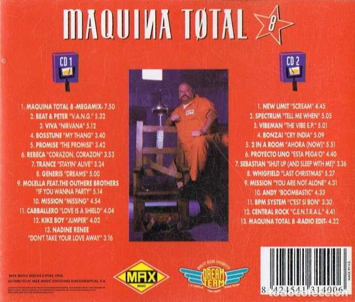 CDs de m&uacute;sica: M&Aacute;QUINA TOTAL 8 ( 2 CD) - Foto 2