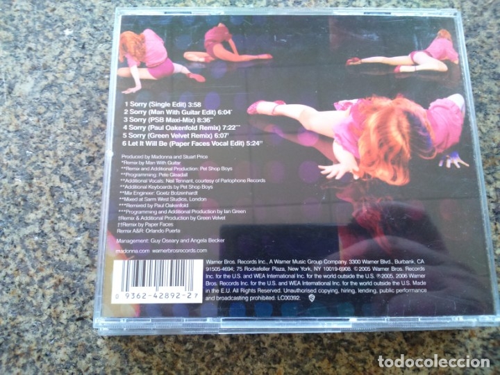 CDs de m&uacute;sica: CD MAXI SINGLE -- MADONNA -- SORRY -- 6 TEMAS -- - Foto 2