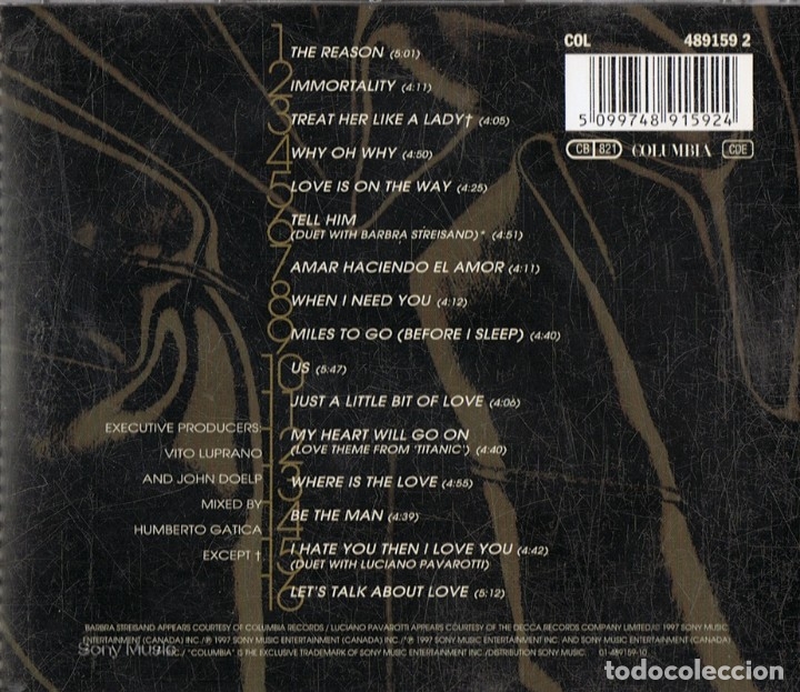 CDs de m&uacute;sica: CELINE LION LET&acute;S TALK ABOUT LOVE - Foto 2