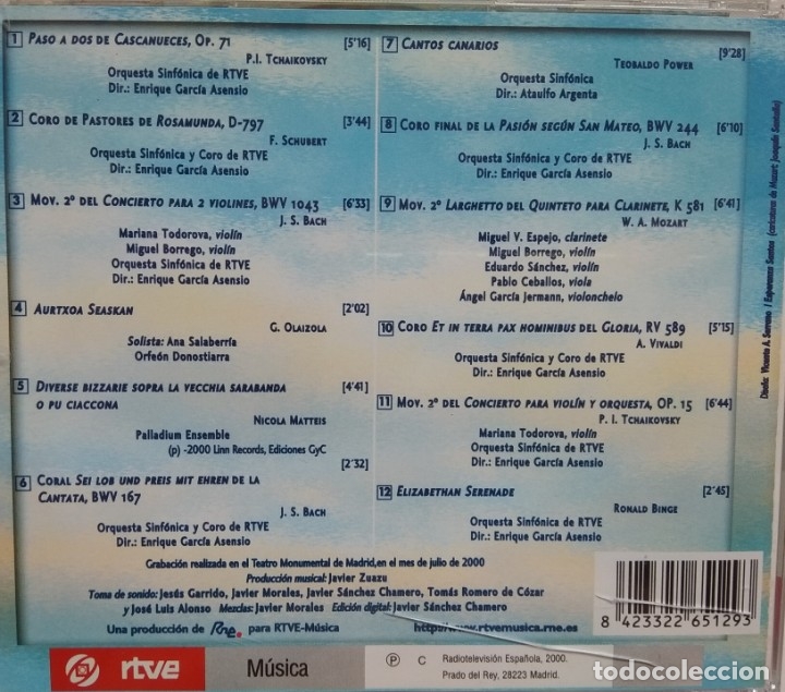 CDs de m&uacute;sica: &bull;	Cl&aacute;sicos populares /  CD RTVE 2000 - Foto 2