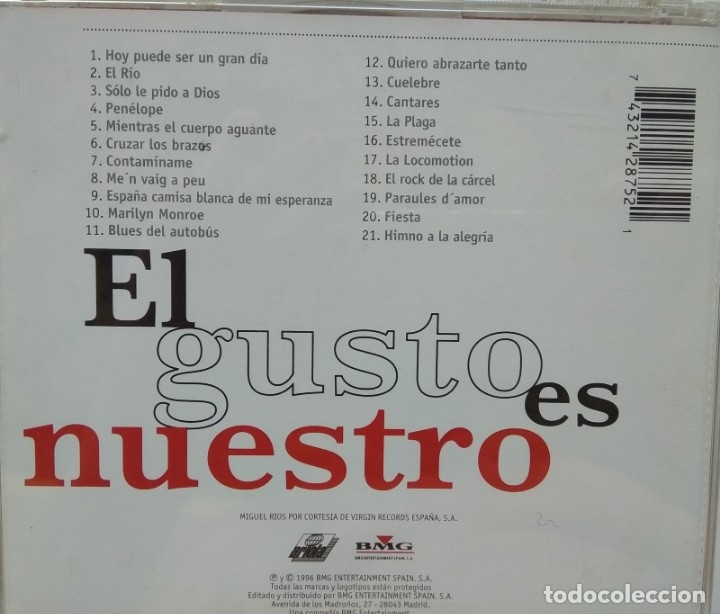 CDs de m&uacute;sica: El Gusto es nuestro / CD BMG 1996 - Foto 2