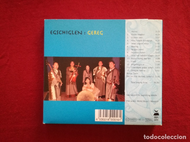 CDs de m&uacute;sica: EGSCHIGLEN, GEREG - MONGOLIA - Foto 3
