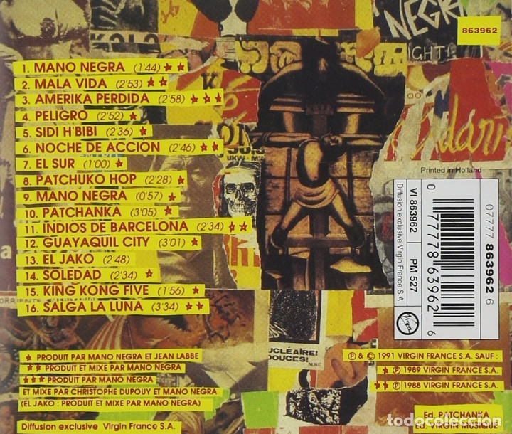 CDs de m&uacute;sica: Mano Negra - Amerika Perdida - CD - Foto 2