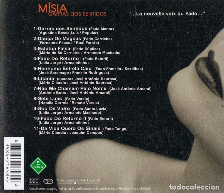 CDs de m&uacute;sica: M&Iacute;SIA GARRAS DOS SENTIDOS - Foto 2